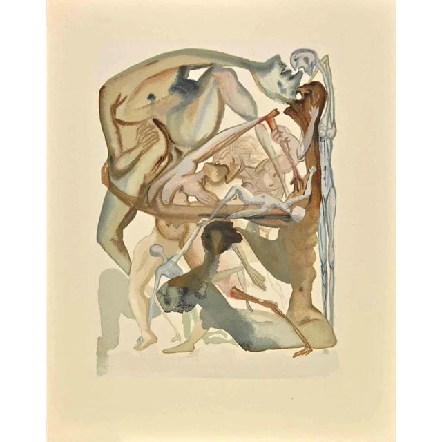 Modern Salvador Dali, The Divine Comedy: On the Edge of the Seventh Circle, Woodcut Print, 1963 For Sale - Image 3 of 3