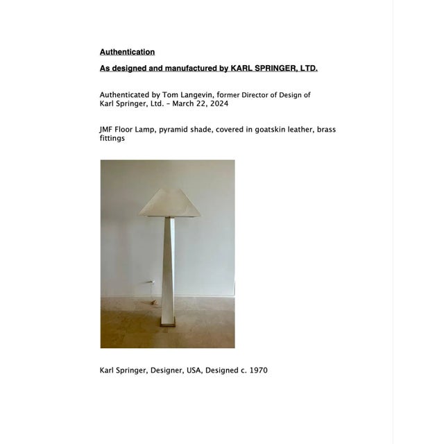 1970s Karl Springer JMF Floor Lamp in Laquered Goatskin For Sale - Image 10 of 10