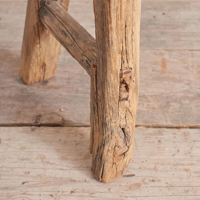 Antique Rustic Wooden Hallway Pig Bench For Sale - Image 5 of 7