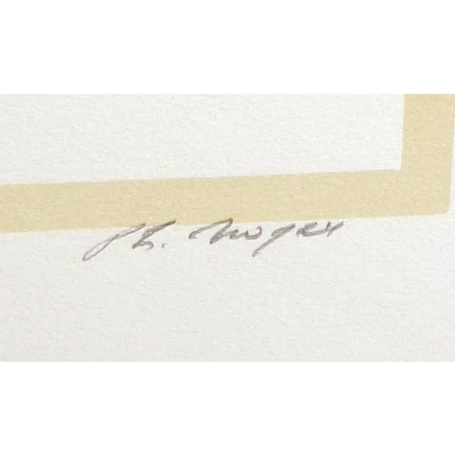 Art Nouveau 1970s Philippe Noyer "L'Autruche Et Femme" Hand Signed Lithograph For Sale - Image 3 of 6