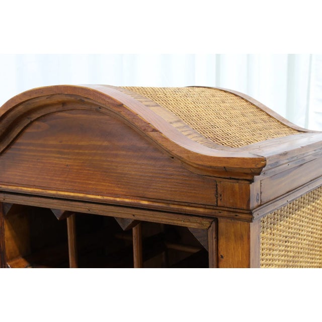 Mid-Century Modern Rattan Wine Rack For Sale - Image 9 of 9
