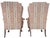 1990s Vintage Southwood Queen Anne Wingback Lounge Chairs With Carved Claw Feet – Pair For Sale - Image 5 of 10
