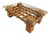 Mid-Century Modern Italian Wood and Glass Coffee Table, 1970s For Sale