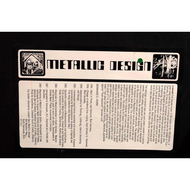 Metal Bernhard Rohne for Mastercraft Brutalist Acid-Etched Metallic Wall Art, 1970s For Sale - Image 7 of 9