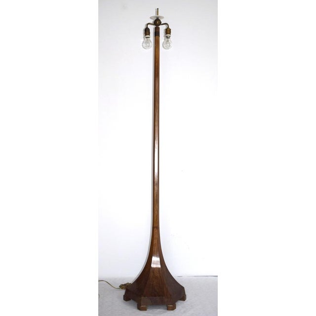 Wood Floor Lamp by Josef Hoffmann for Wiener Werkstätte, 1890s For Sale - Image 7 of 11