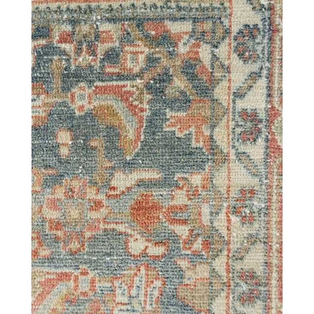 Blue 1940s Vintage Distressed Malayer Runner 3'1 X 12'9 For Sale - Image 8 of 12