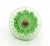 Pair of Vintage 1.75 In. Fluted Green Glass Cabinet Knobs For Sale - Image 4 of 6