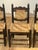 Early 20th Century 4 Vintage Mexican Wood & Woven Rush Seat Chairs For Sale - Image 5 of 10