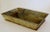 Early 19th-Century Americana mustard colored painted tray with center and end dividers, canted sloped sides and protruding...