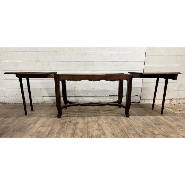Antique French Country Provincial Louis XV Style Refectory Dining Harvest Table For Sale - Image 16 of 16