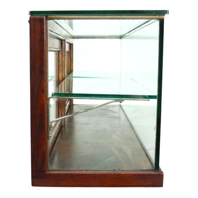 Antique Oak & Beveled Glass Country Store Table Top Candy Display Case C1910 For Sale - Image 10 of 10