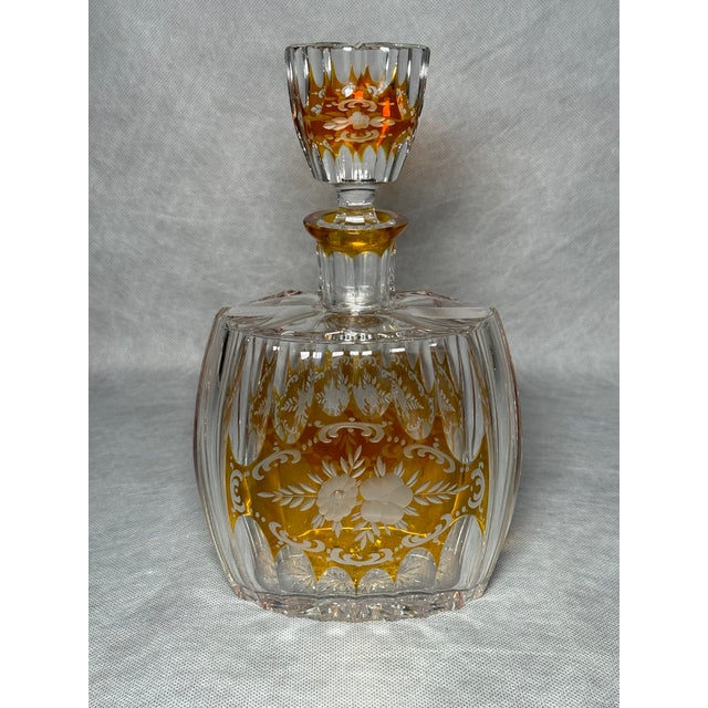 Art Deco Crystal Carafe from Josephinenhütte Glassworks, 1930s For Sale - Image 10 of 12
