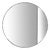 Modern Round Wall Mirror with Curved Side Panel, Italy, 1980s For Sale