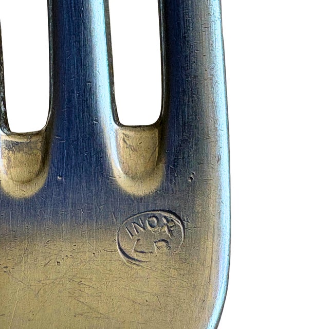Mid-Century French Bistro Style Cutlery Service in Stainless Steel, 1950s, Set of 18 For Sale - Image 9 of 10