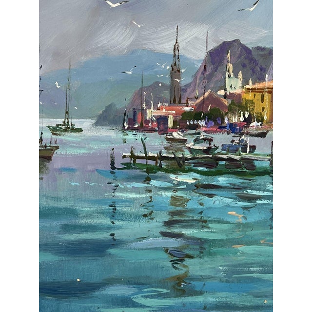 2020s Oil Painting Pier in Front of the City Yuriy Suprunchuk For Sale - Image 5 of 11