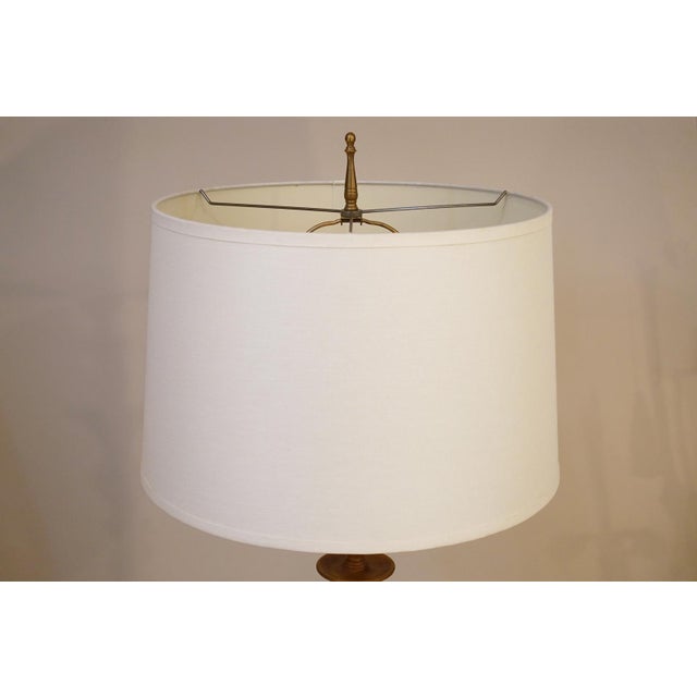 1930s Neo Classic Empire Regency Cherry Ash Carved Barley Twist Floor Lamp For Sale - Image 12 of 13