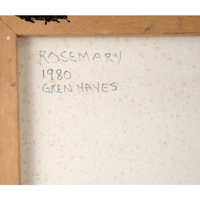 1980s "Rosemary" Berkeley Figurative School by Patricia Gren Hayes 1980 For Sale - Image 5 of 5