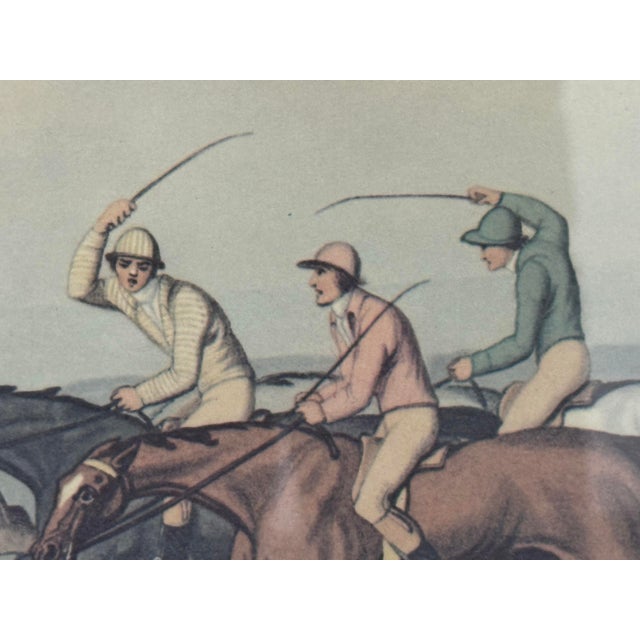 Cream J. Godby + H. Merke for Samuel Howitt “La Course De Chevaux” Equestrian Engraving, Framed For Sale - Image 8 of 12