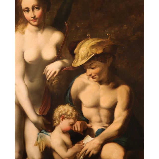 Antonio Allegri, The Education of Love, 1700, Oil on Canvas, Framed For Sale - Image 9 of 16