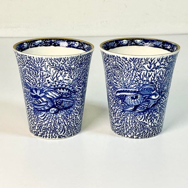 1990s 1990s Vintage English Coastal Boho Chic Mottahedeh Torquay 8 Oz Lowball Glasses - A Pair. For Sale - Image 5 of 9