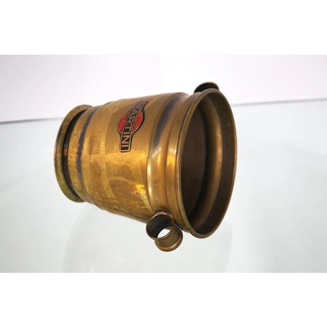 NickelPlated Brass Martini Ice Bucket with Original Logo Chairish