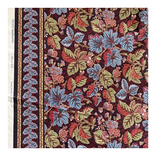 Decors Barbares Dans Le Foret Hand Printed Cotton Fabric- 2 Yards For Sale