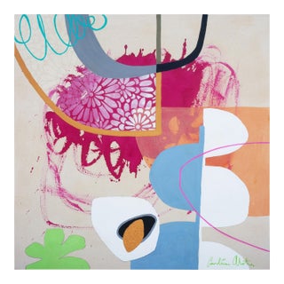 Contemporary Abstract Acrylics/Mixed Media on Canvas "Amelia" by Carolina Alotus For Sale