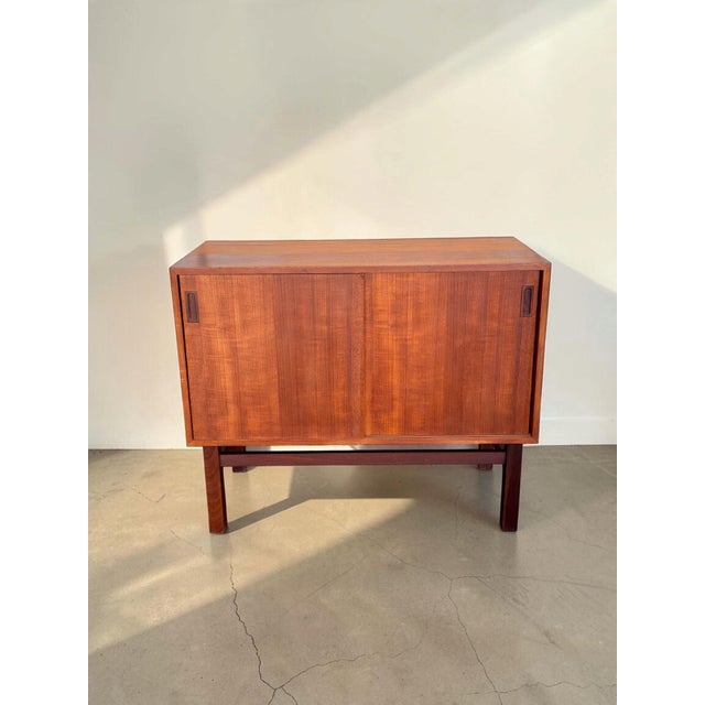 Vintage Danish Teak Sideboard with Sliding Doors, 1960s For Sale - Image 16 of 18