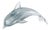 Marinella Decorative Gray Glass Dolphin, Large For Sale