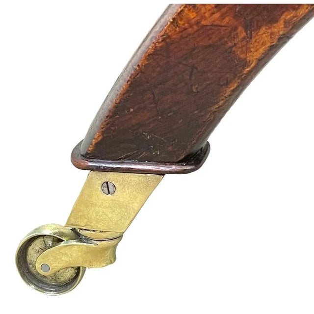 A Good Quality Early 19th Century Simulated Rosewood Regency Period Library Armchair Having Elegant Scrolling Arms Over X...