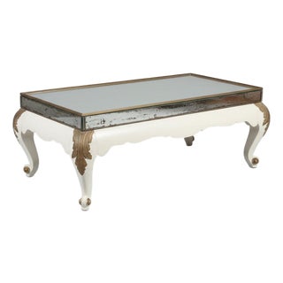 Side Table with Mirrored Top For Sale