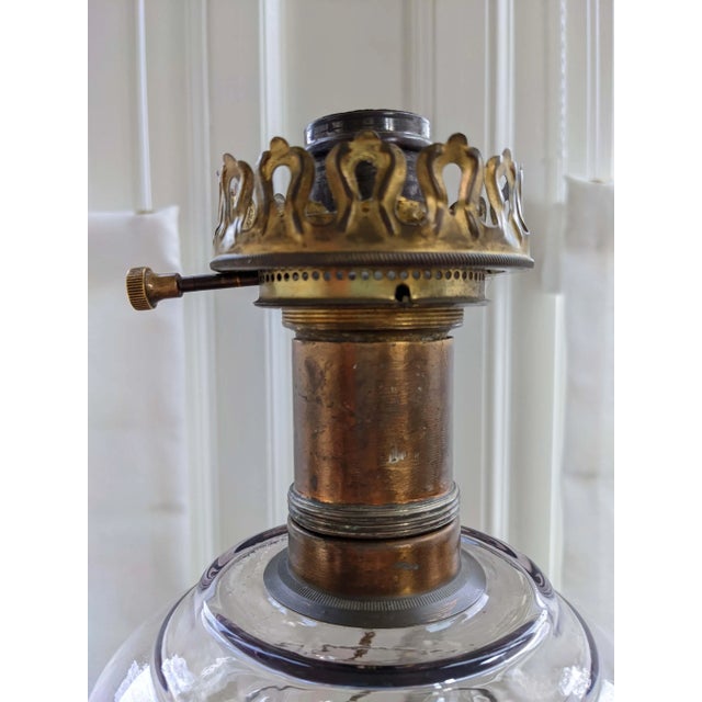 Modern Mid 20th Century Purple Glass Table Lamp For Sale - Image 3 of 7