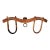 19th Century Hand Hewn Double Ox Yoke With Original Bentwood Bows & Hand Forged Iron Hardware For Sale