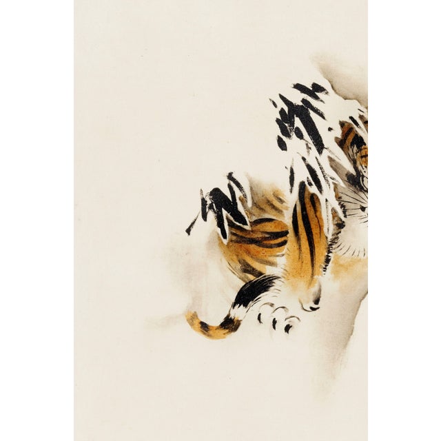 Black 1887 Japanese Tiger Fine Art Print by Shibata Zeshin - 8" X 12" For Sale - Image 8 of 10