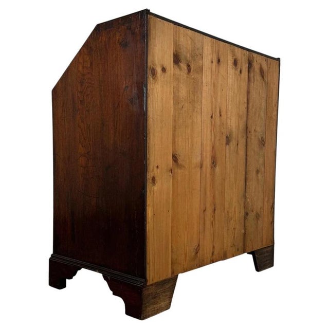 Antique Late English Oak Fall-Front Bureau For Sale - Image 11 of 14