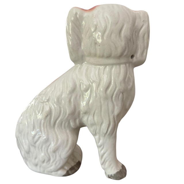 Vintage Staffordshire Ware English Spaniel Dogs 8" Tall - A Pair For Sale - Image 10 of 14
