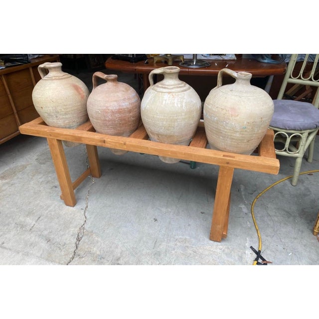 Late 19th Century Mediterranean Olive Jugs With Stand - 5 Piece Set For Sale - Image 4 of 12