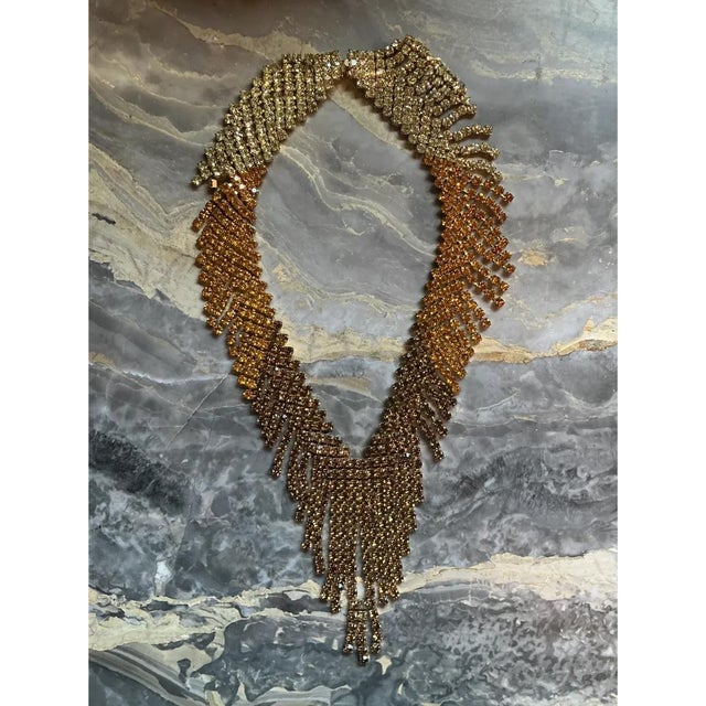Contemporary Vintage Cascading Statement Necklace For Sale - Image 3 of 12