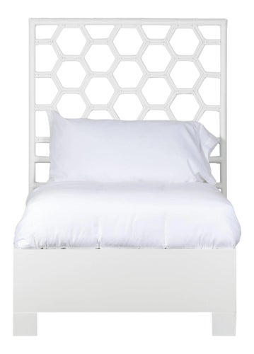 Honeycomb Bed Twin Extra Long - White Bedframes
