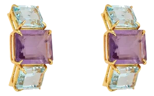 Annette Studs, Purple, Clip On