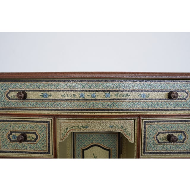 Vintage Maitland Smith Miniature Secretary Desk Jewelry Cabinet For Sale - Image 13 of 18