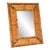 Vintage Tortoise Rattan Bamboo Tabletop Framed Mirror. For Sale