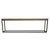 Clean modern narrow old elm plank console table. Raw sun bleached elm top with simple black iron legs. Great for a long...