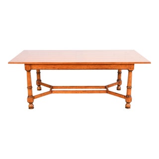 Baker Furniture French Country Maple Harvest Farm Dining Table For Sale