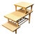 Mid-Century Modern 1950s Mid-Century Modern Wood Laminate and Brass Three-Tier Side Lamp Table For Sale - Image 3 of 8