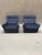 Vintage Space Age Blue Lounge Chairs On Wheels, 1970s, Set of 2 For Sale - Image 9 of 9