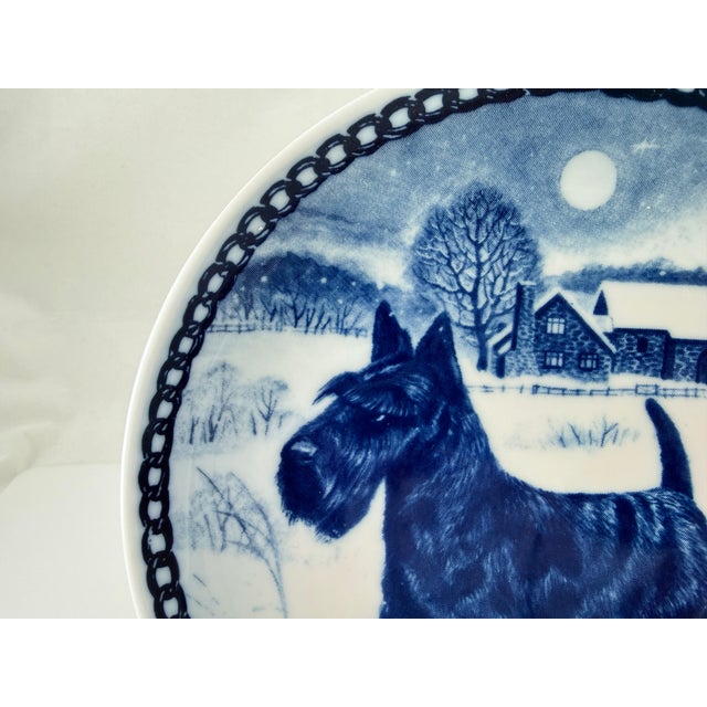 For your consideration is this Tove Svendsen blue and white collectors plate crafted in Denmark.. The featured Dog is a...