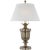 Traditional Chapman & Myers by Visual Comfort Signature Classical Urn Form Medium Table Lamp in Antique Nickel with Silk Pleat Shade For Sale - Image 3 of 3