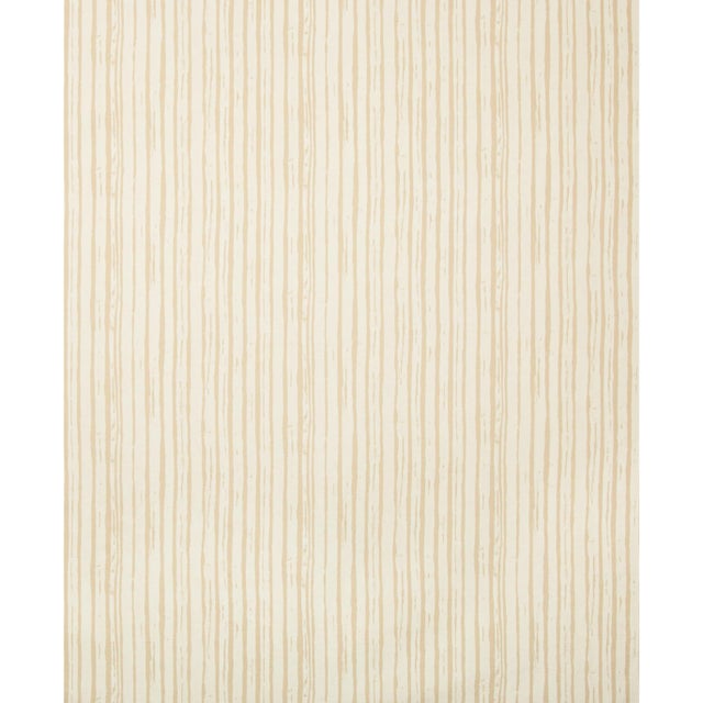 Traditional Carrier & Company for Lee Jofa Benson Stripe Wallpaper, Cream For Sale - Image 3 of 3