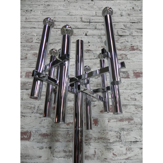 Standing Chrome Lamp with Eight Lights, 1970s For Sale - Image 12 of 18